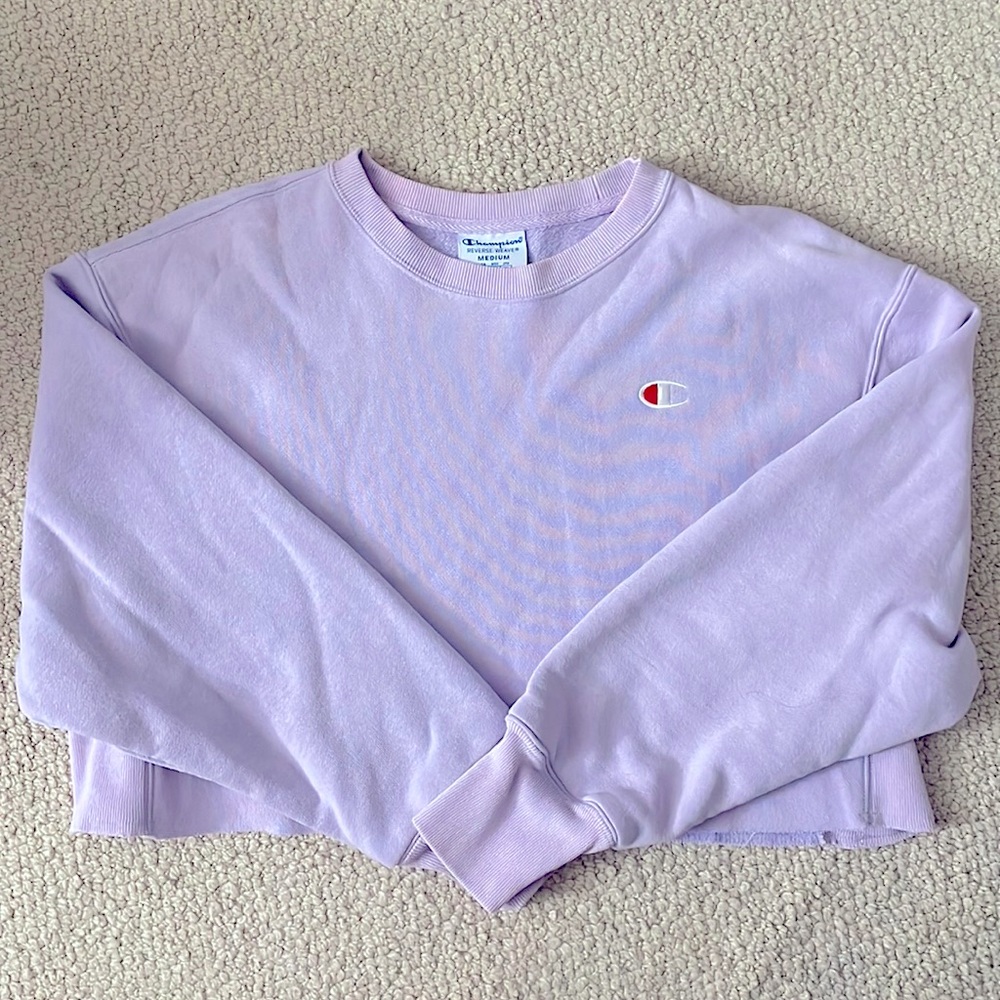 Champion Lavender Crop Sweater